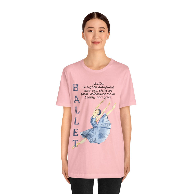 Young woman wearing a pink Ballet t-shirt