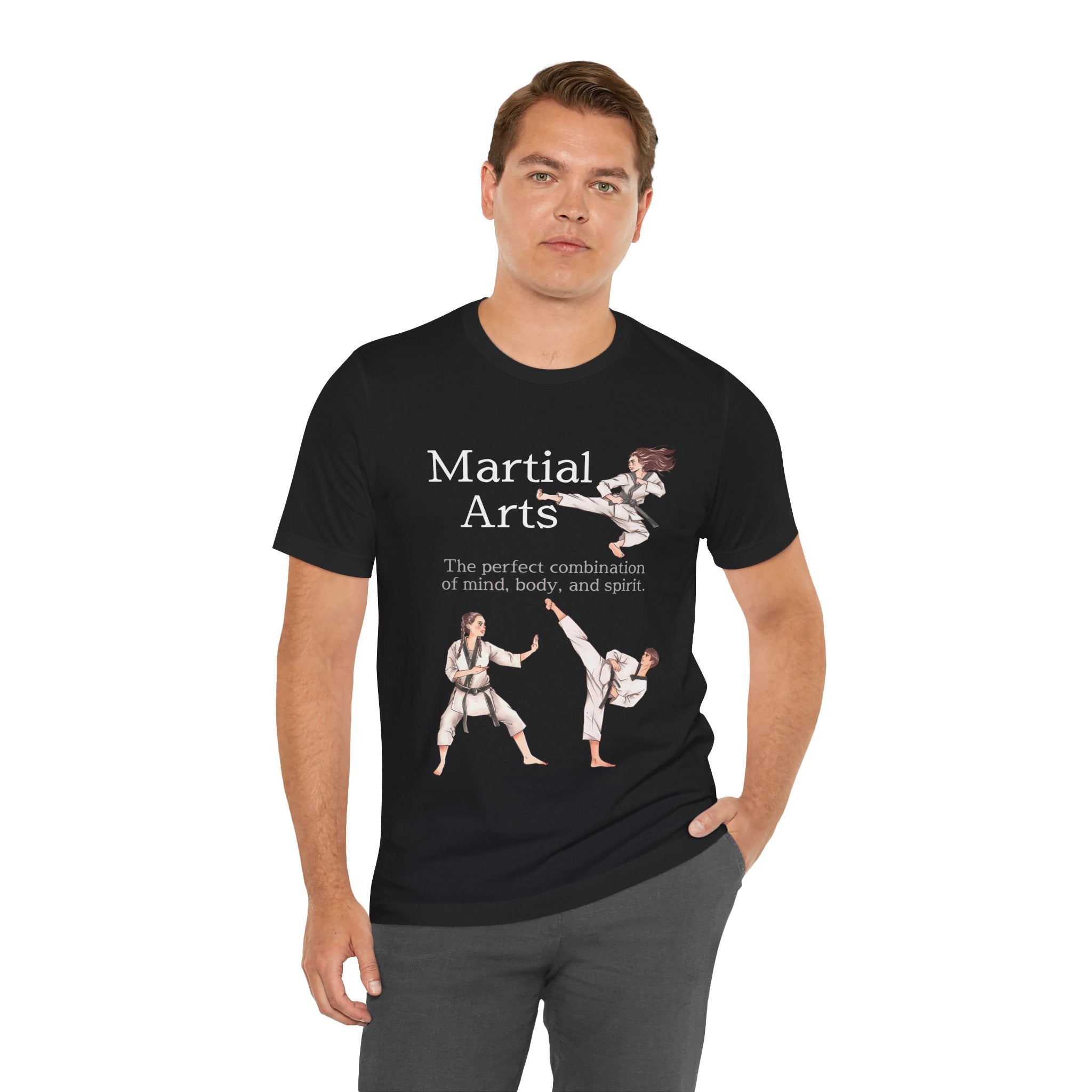 Man wearing a black Martial Arts t-shirt