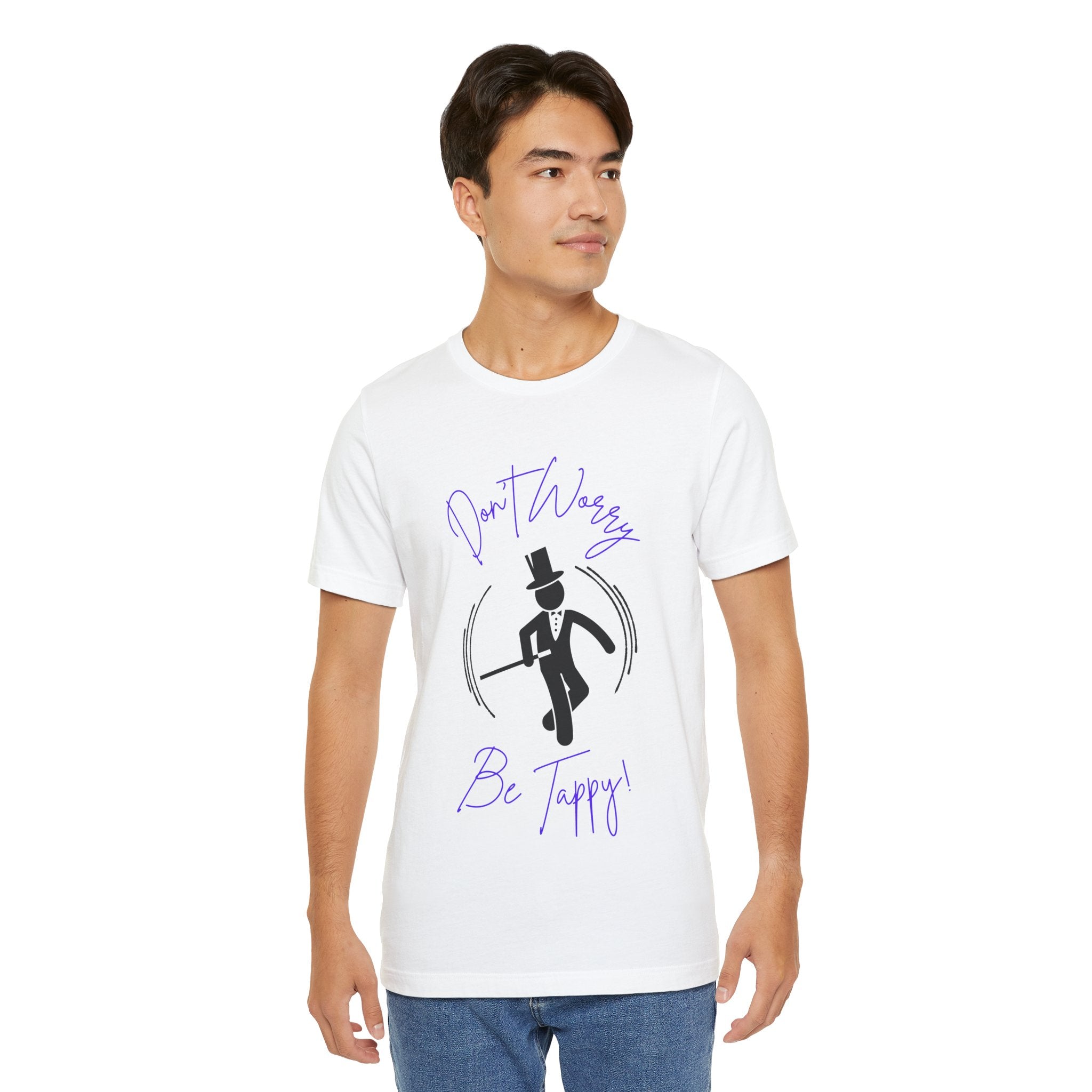Adult Tuxedo Don't Worry Be Tappy Tap Dance Graphic T-Shirt