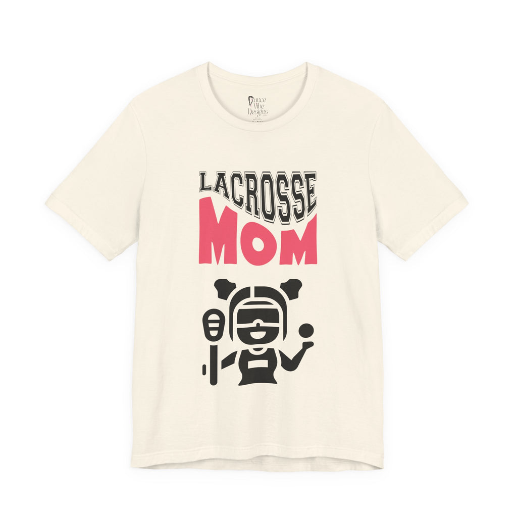 Adult Mom Lacrosse Cartoon Graphic T-Shirt
