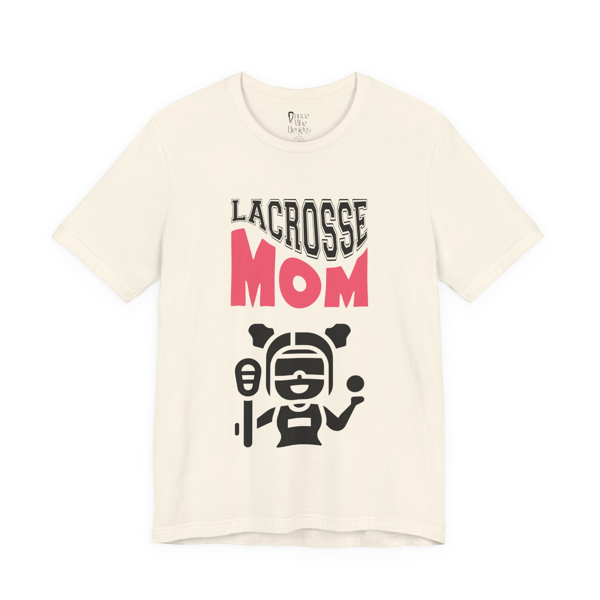 Adult Mom Lacrosse Cartoon Graphic T-Shirt