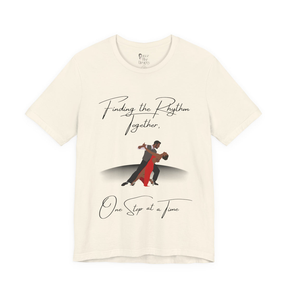 Adult Finding Rhythm Together Ballroom Latin Dance Couple Graphic T-Shirt