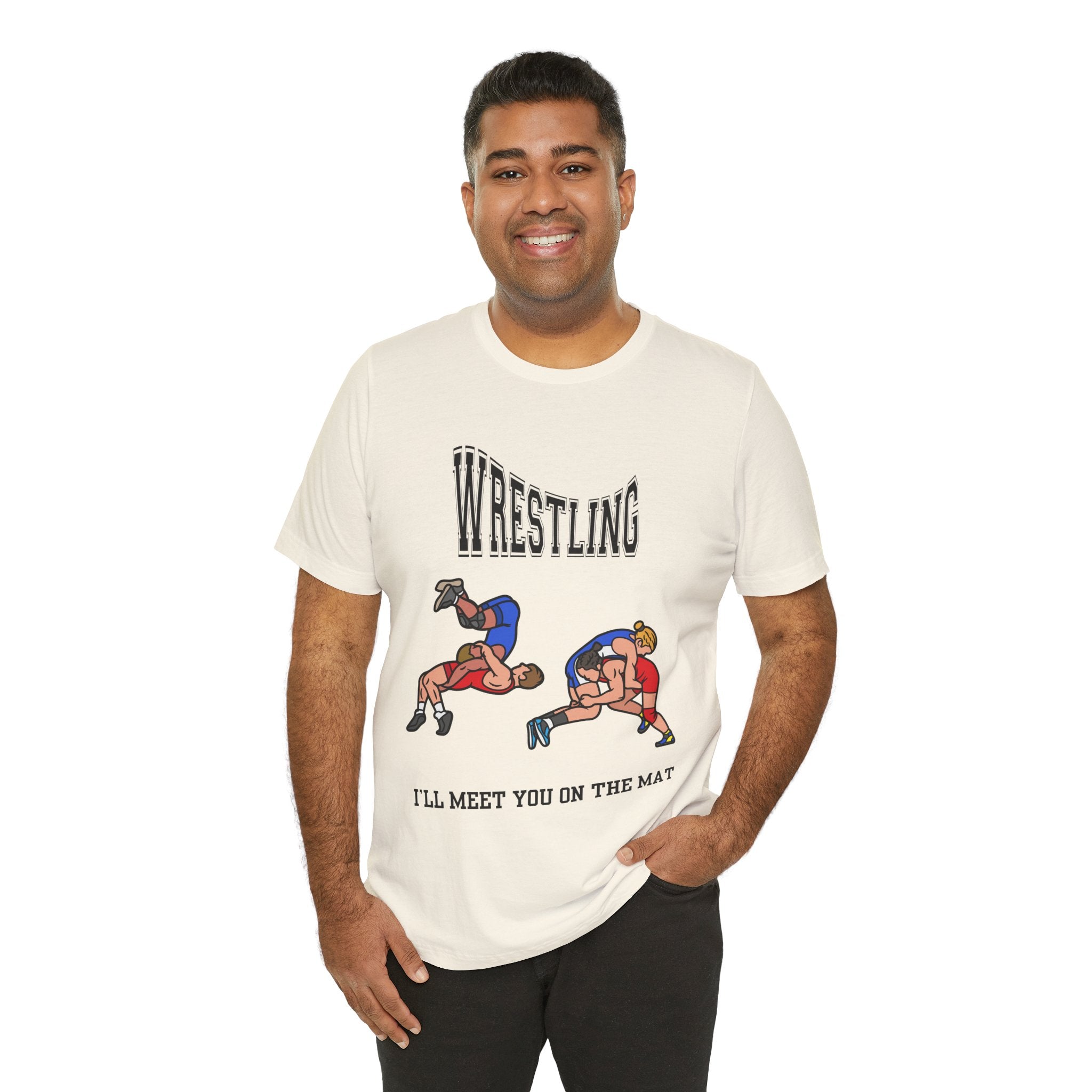Adult Wrestling I'll Meet You On The Mat Graphic T-Shirt