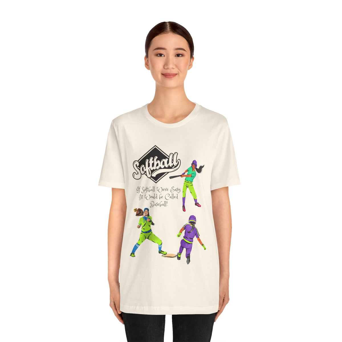 Adult If Softball Were Easy Graphic T-Shirt