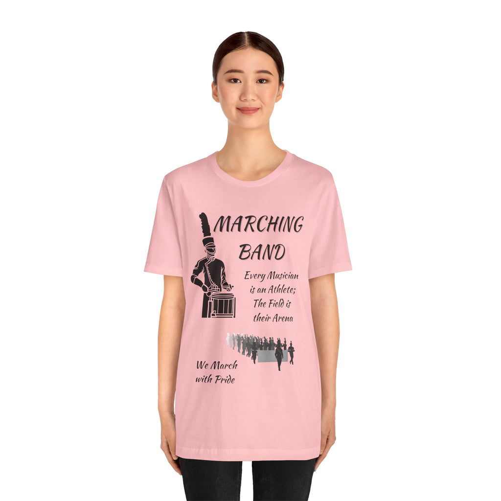 Adult Marching Band We March With Pride Graphic T-Shirt
