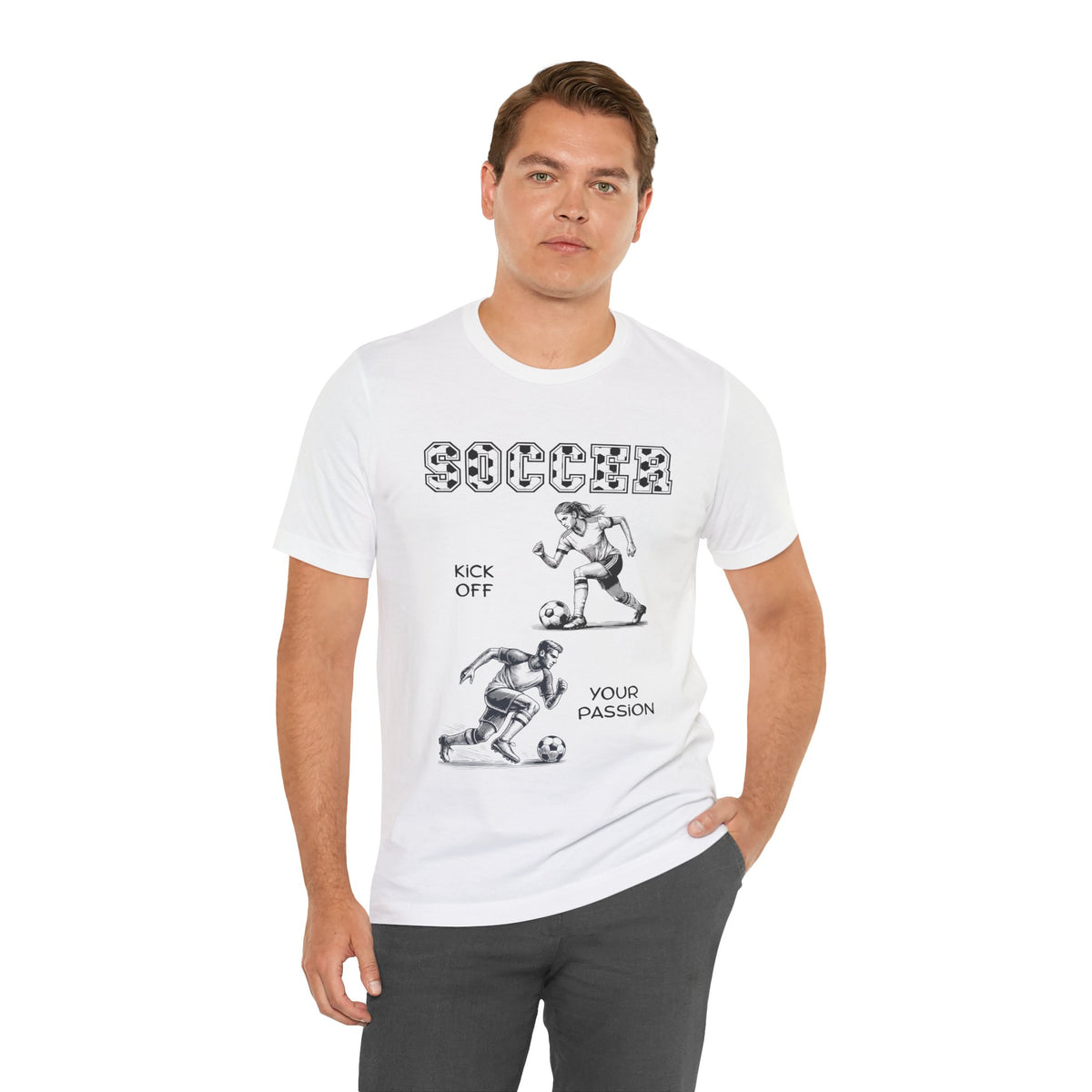 Adult Soccer Kick Off Your Passion Graphic T-Shirt