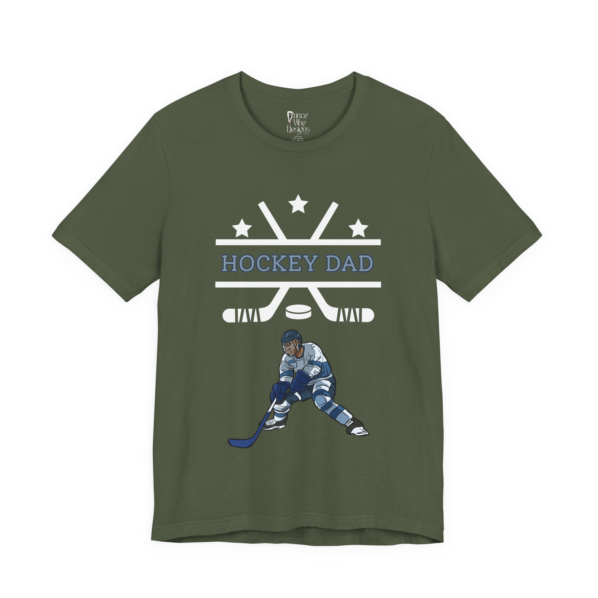 Adult Dad Hockey Son Graphic T-Shirt - Unisex Bella + Canvas 3001 Crew Neck Tee