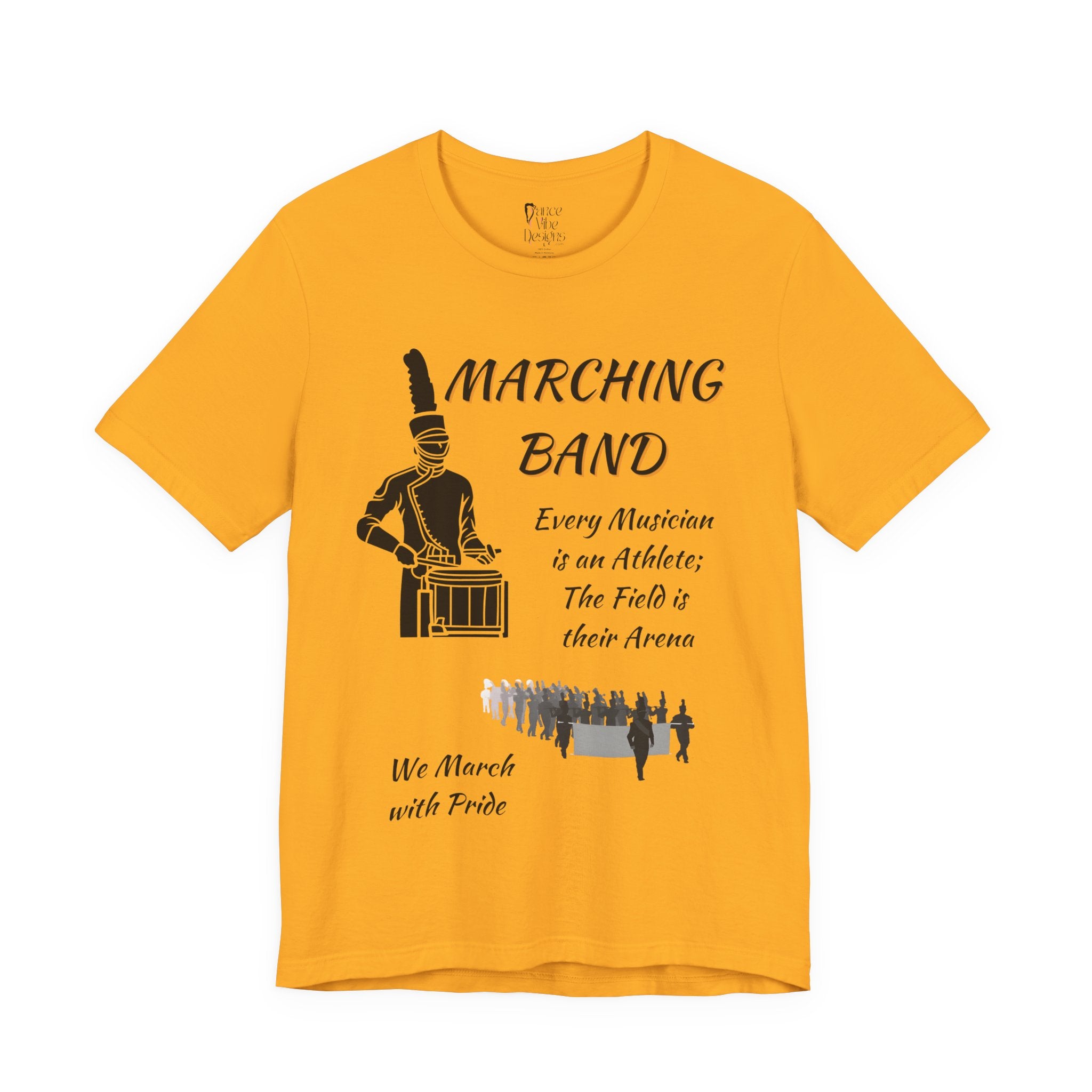 Adult Marching Band We March With Pride Graphic T-Shirt