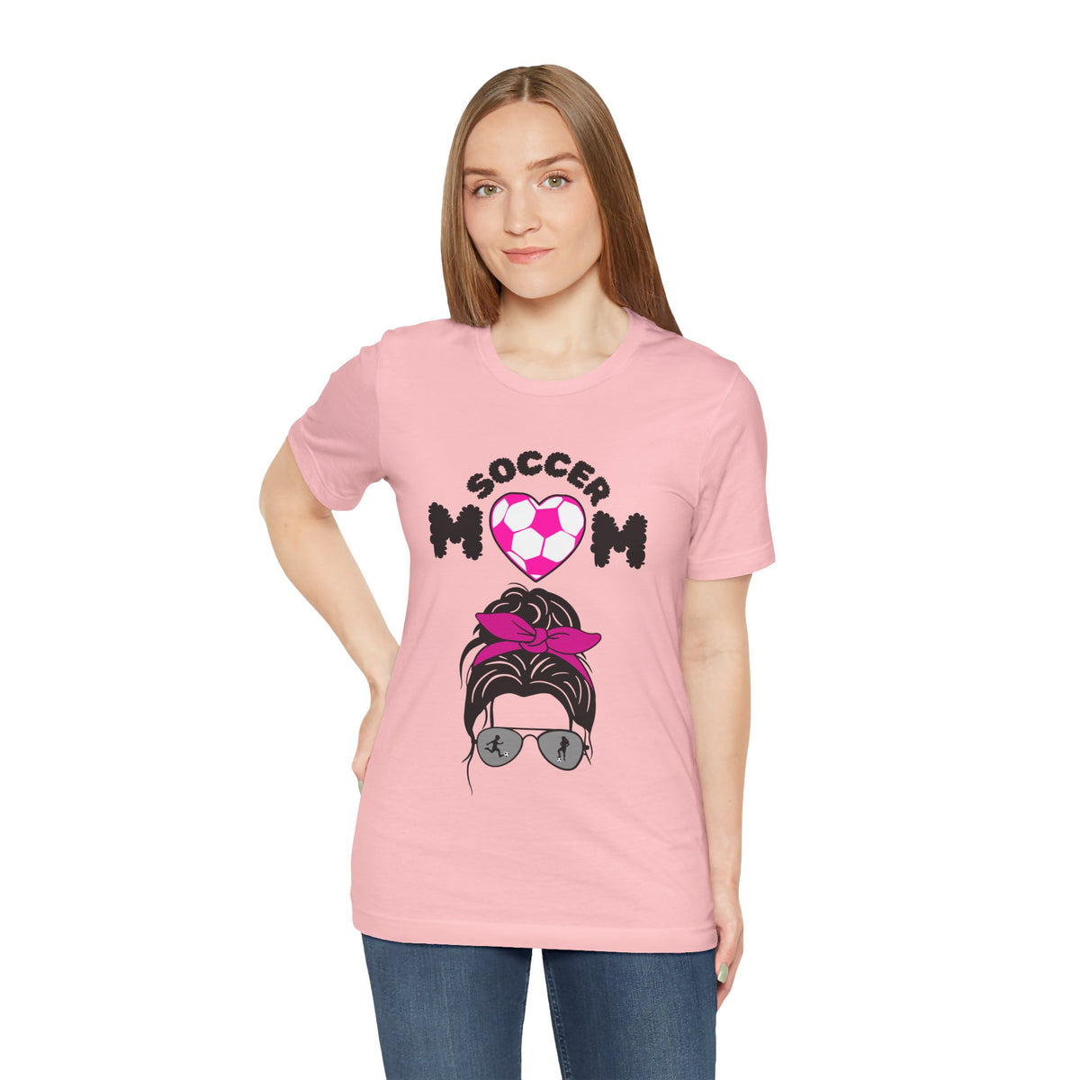 Adult Mom Soccer Graphic T-Shirt