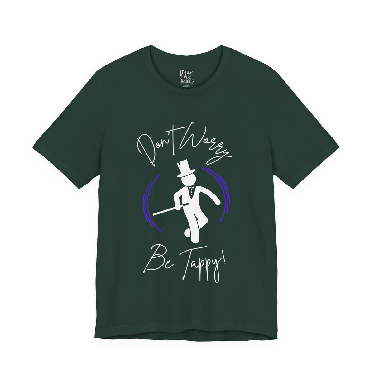 Adult Tuxedo Don't Worry Be Tappy Tap Dance Graphic T-Shirt