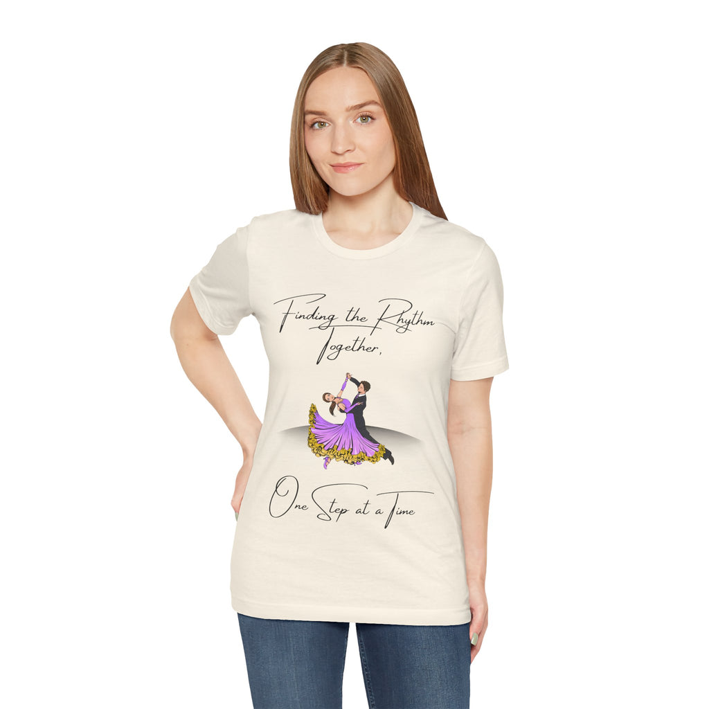 Adult Finding Rhythm Together Ballroom Latin Dance Couple Graphic T-Shirt
