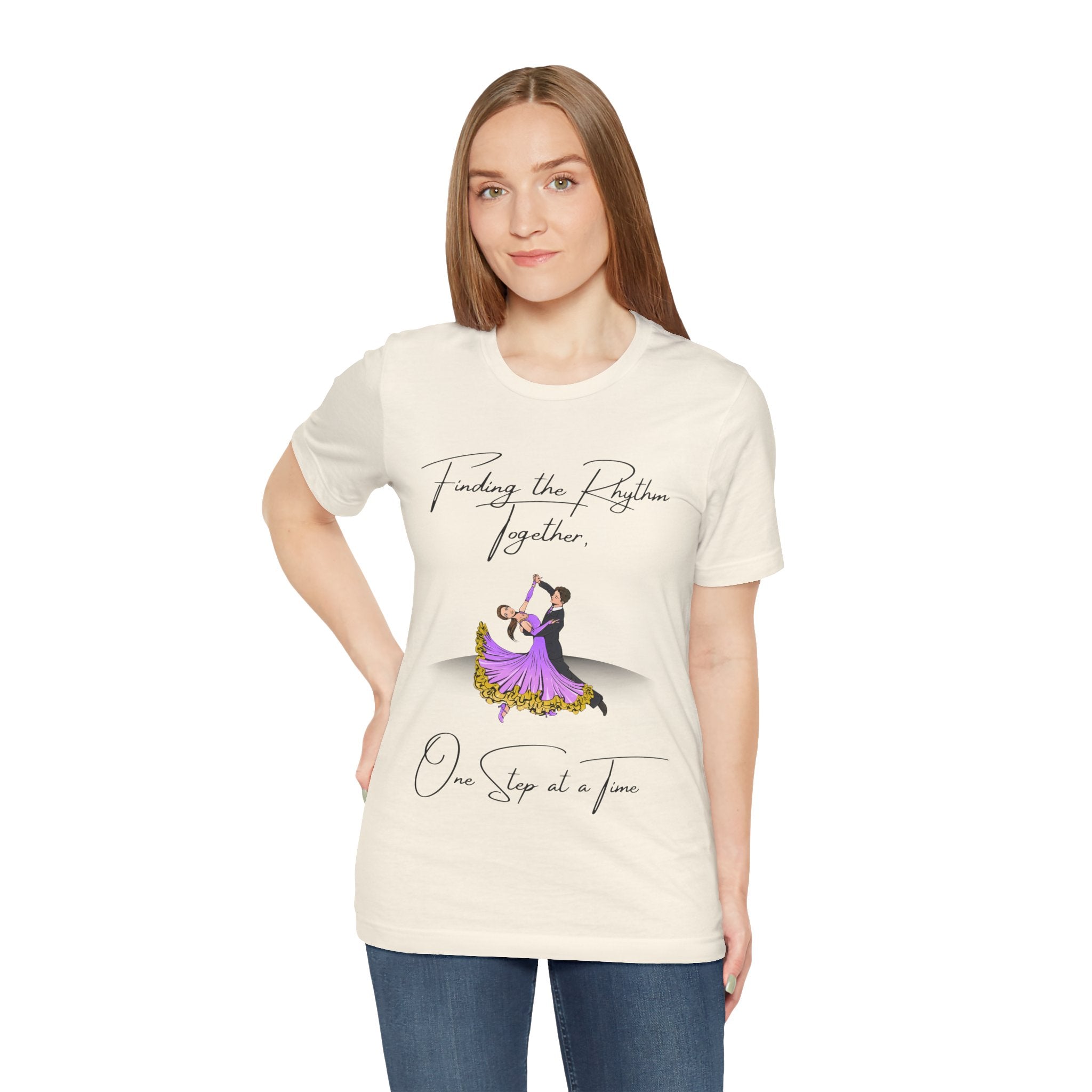 Adult Finding Rhythm Together Ballroom Latin Dance Couple Graphic T-Shirt