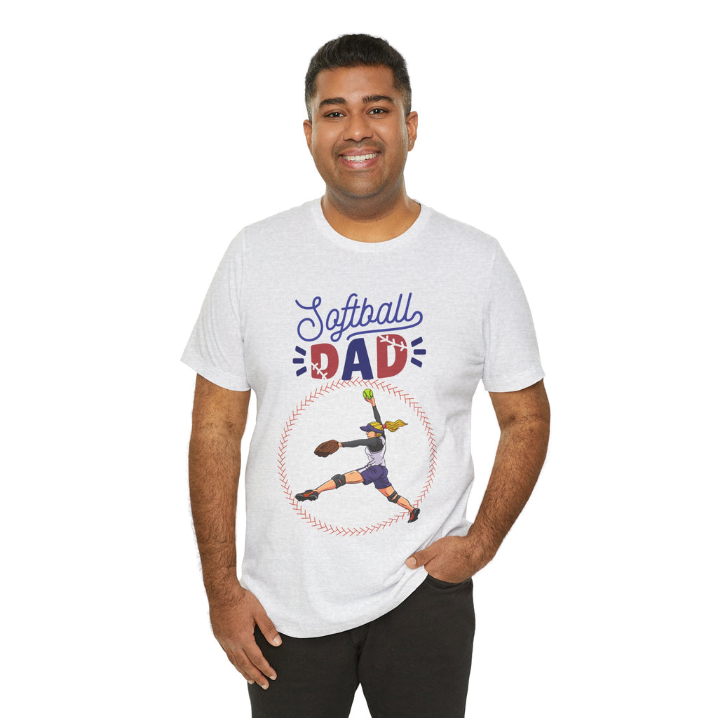 Adult Dad Softball Graphic T-Shirt
