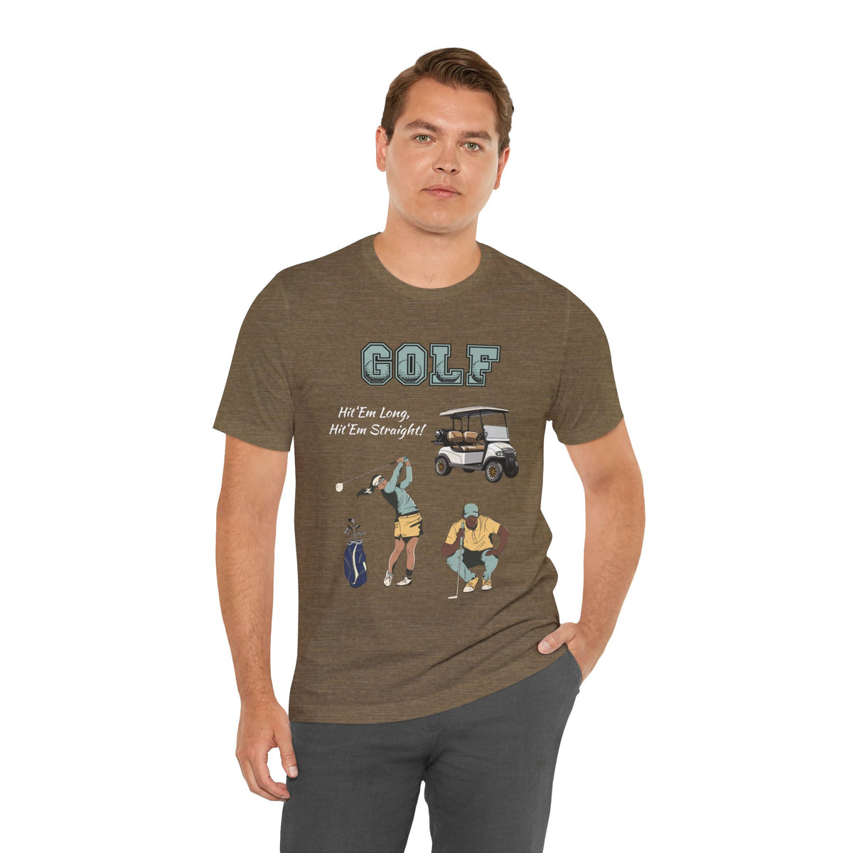 Adult Golf Hit 'Em Long Graphic T-Shirt