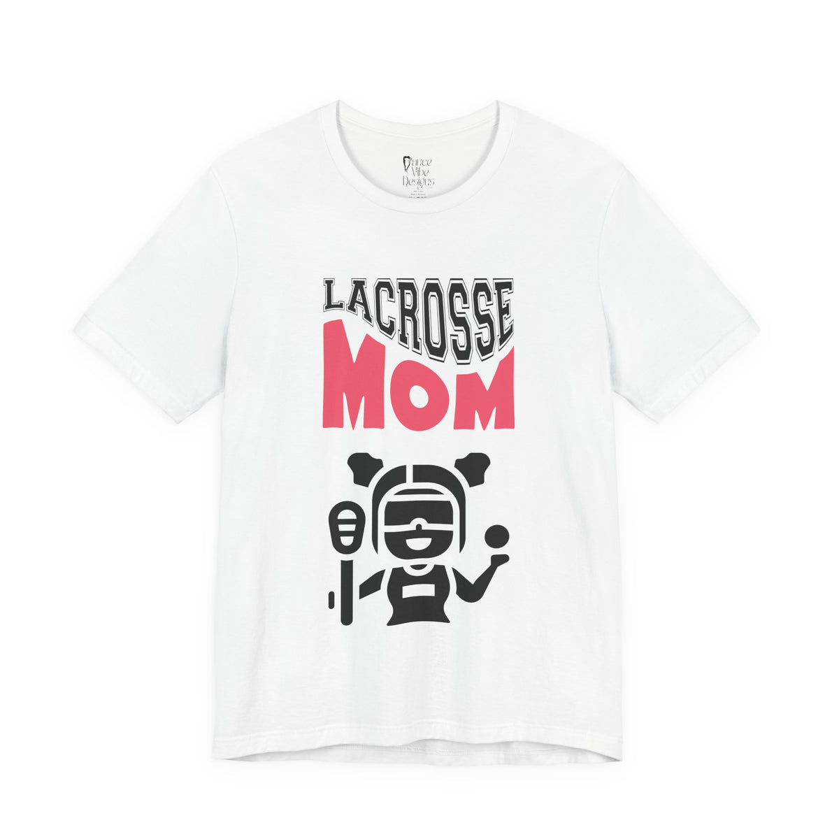 Adult Mom Lacrosse Cartoon Graphic T-Shirt