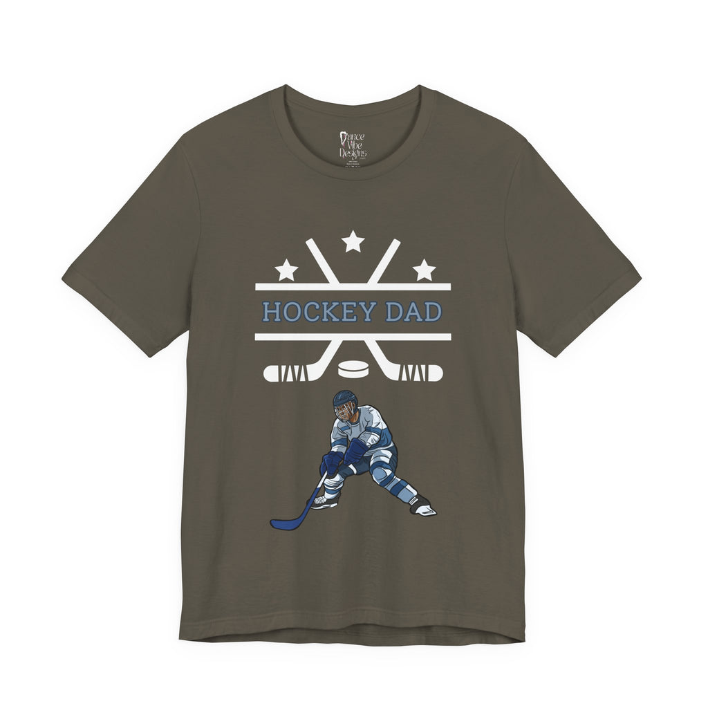 Adult Dad Hockey Son Graphic T-Shirt - Unisex Bella + Canvas 3001 Crew Neck Tee