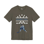 Adult Dad Hockey Son Graphic T-Shirt - Unisex Bella + Canvas 3001 Crew Neck Tee