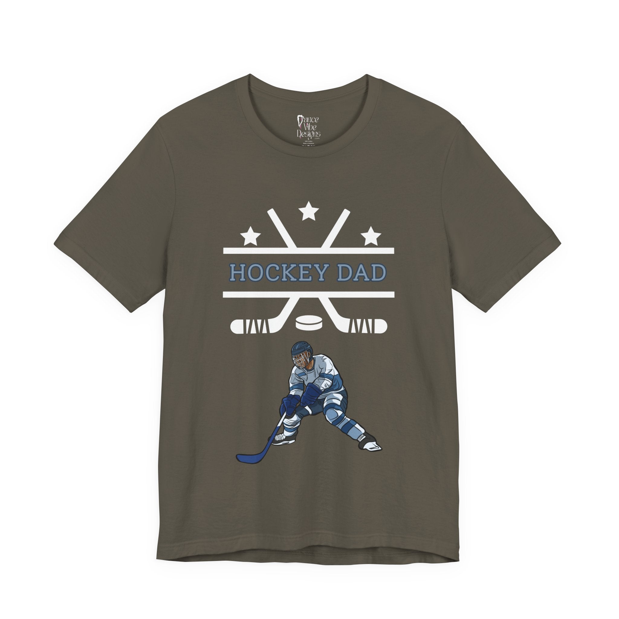 Adult Dad Hockey Son Graphic T-Shirt - Unisex Bella + Canvas 3001 Crew Neck Tee