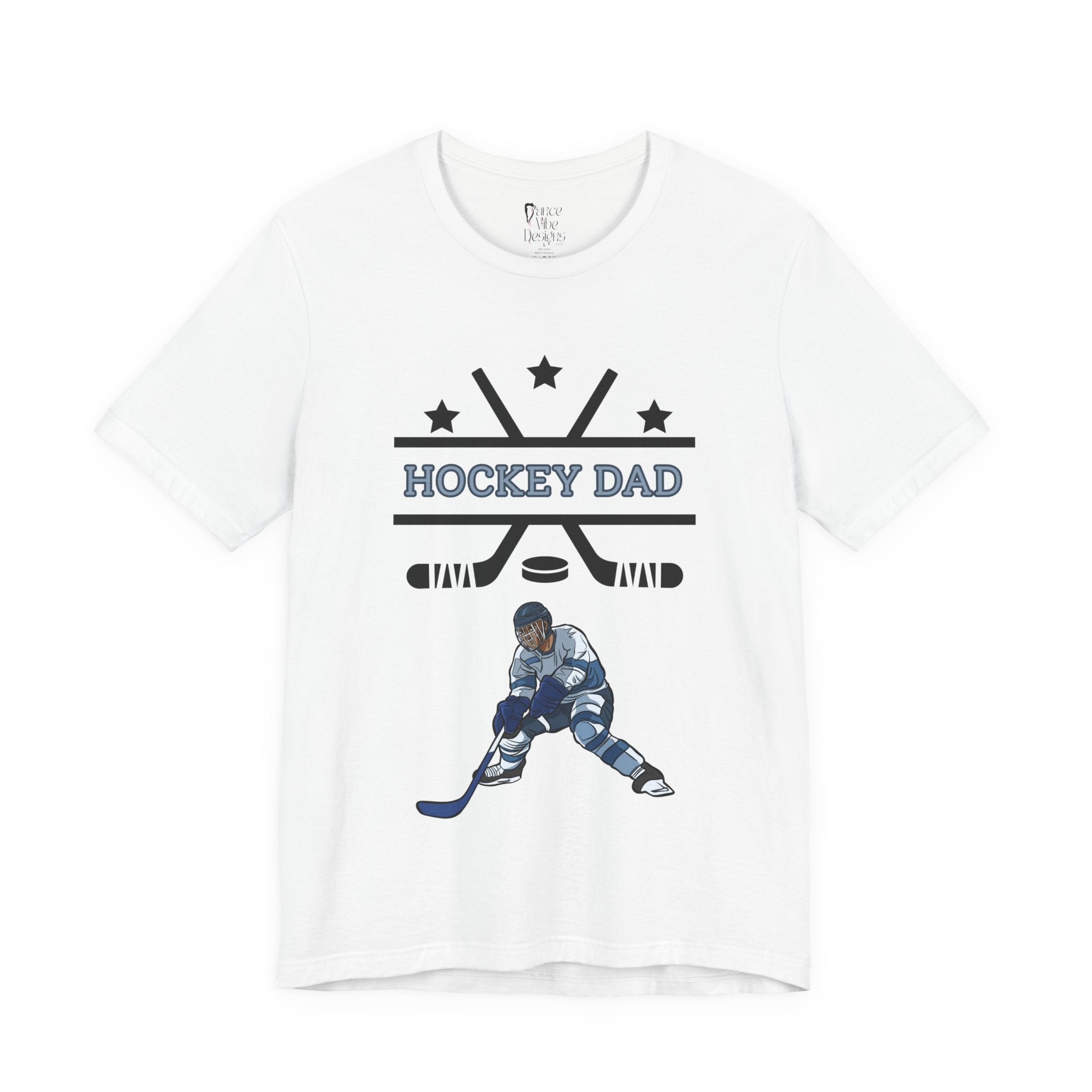 Adult Dad Hockey Son Graphic T-Shirt - Unisex Bella + Canvas 3001 Crew Neck Tee