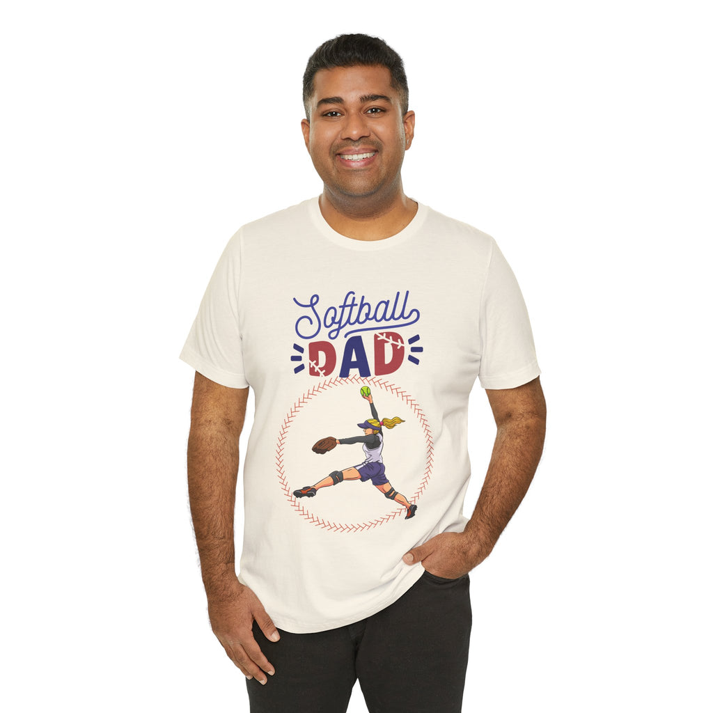 Adult Dad Softball Graphic T-Shirt