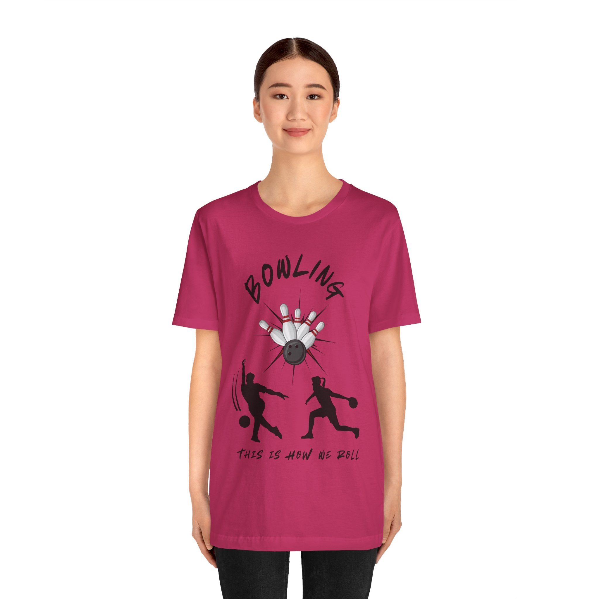Adult Bowling This Is How We Roll Graphic T-Shirt