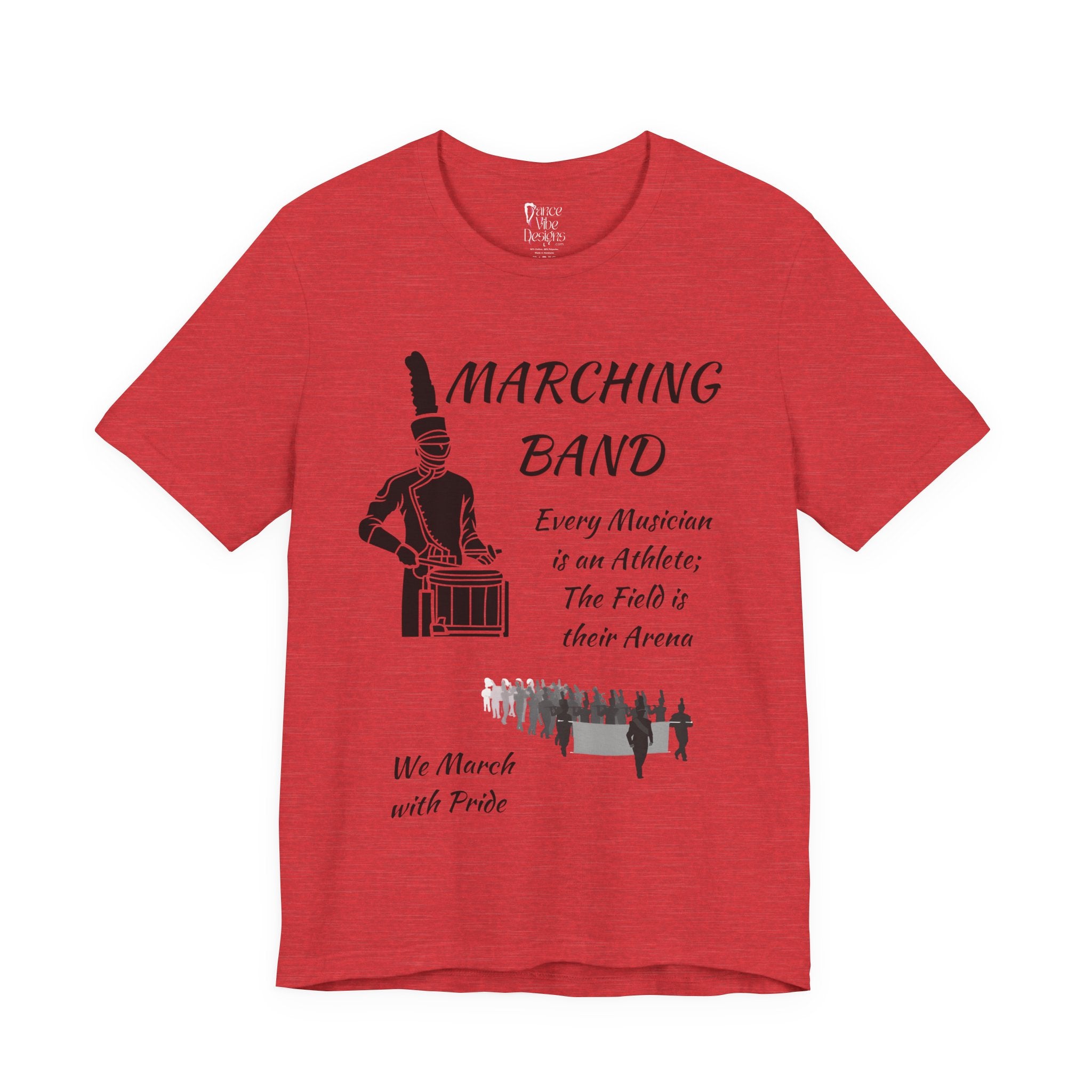 Adult Marching Band We March With Pride Graphic T-Shirt