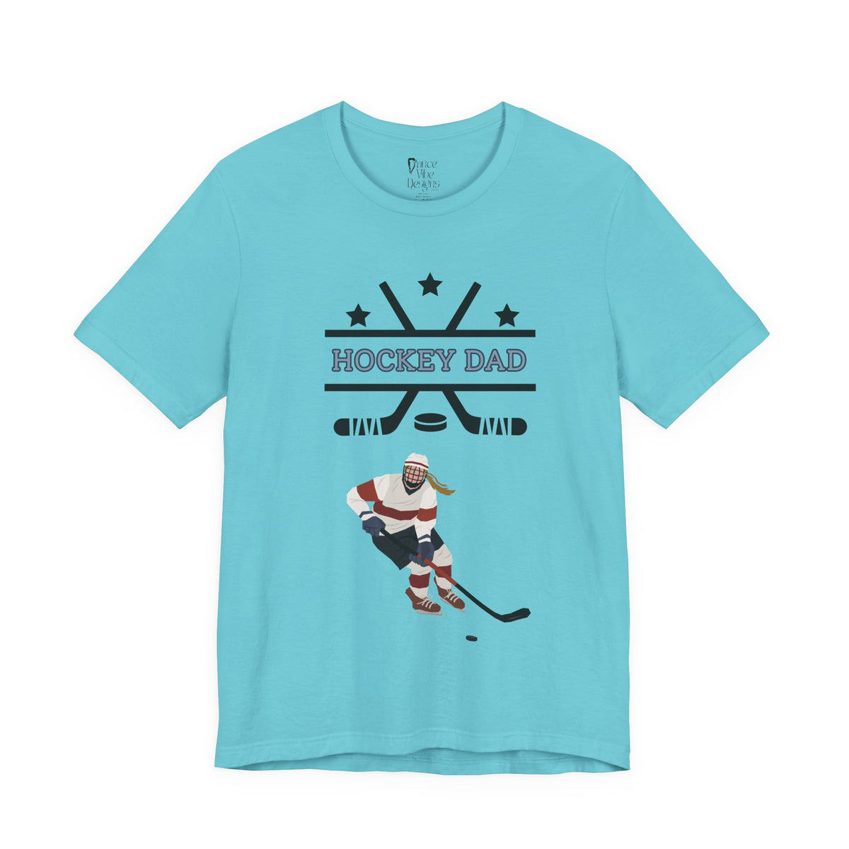 Adult Dad Hockey Daughter Graphic T-Shirt