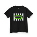 Front view of a Beetlejuice inspired Halloween Brother t-shirt in black.
