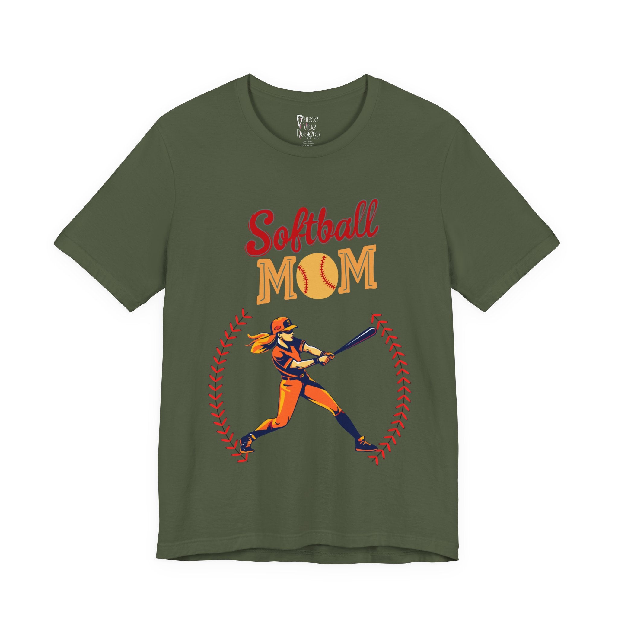 Adult Mom Softball Graphic T-Shirt