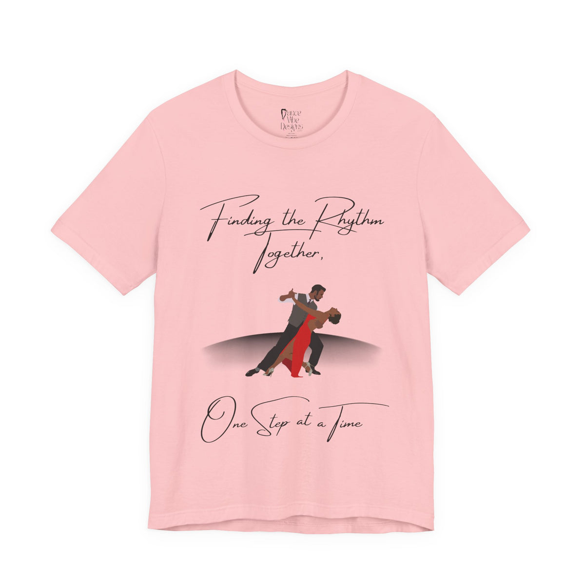 Adult Finding Rhythm Together Ballroom Latin Dance Couple Graphic T-Shirt