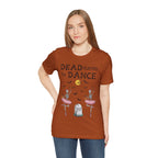 Adult Halloween Skeleton Dead-icated To Dance Graphic T-Shirt
