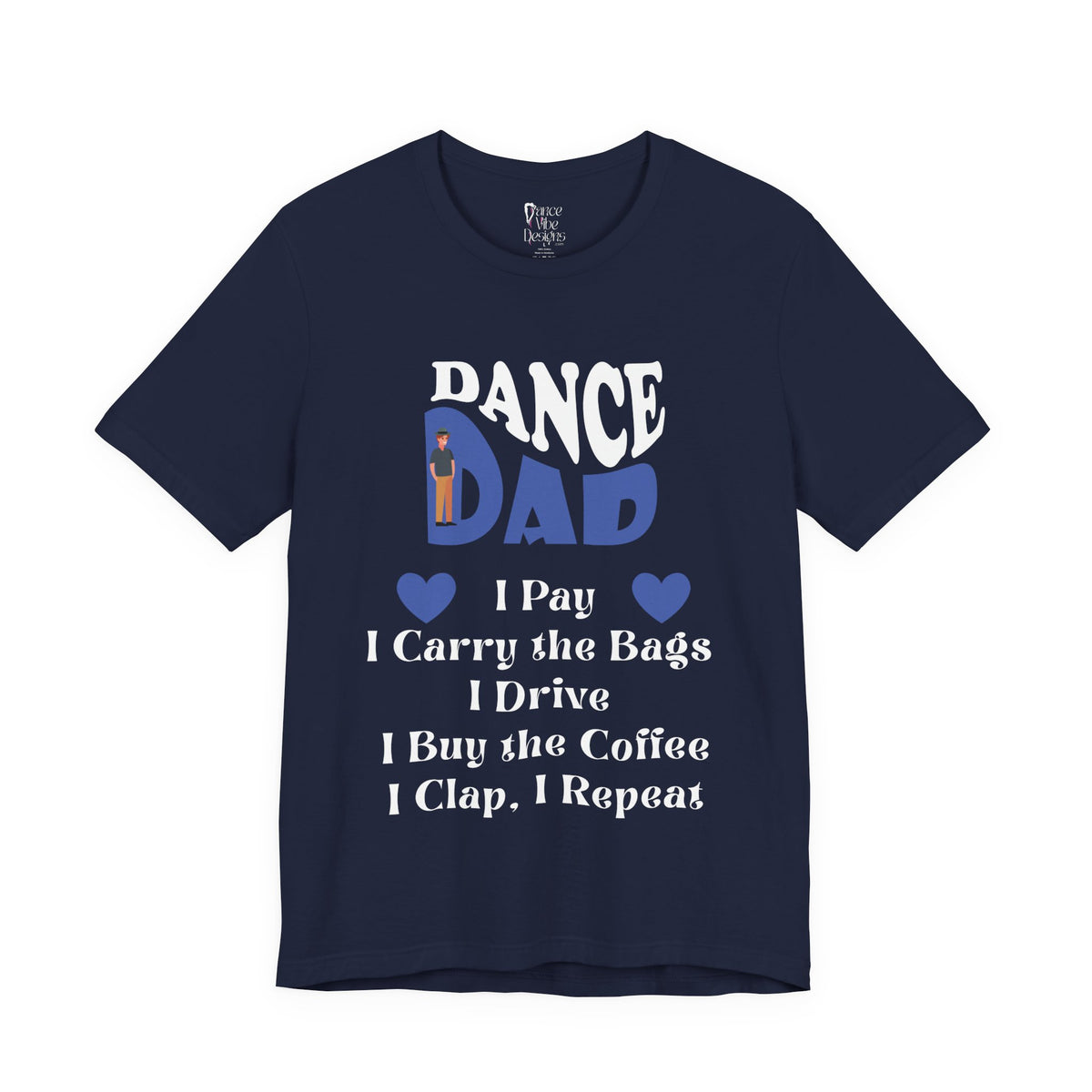 Adult Funny Dance Dad Checklist Graphic T-Shirt