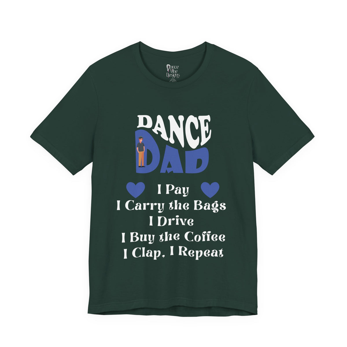 Adult Funny Dance Dad Checklist Graphic T-Shirt
