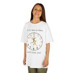 Young girl wearing a youth Gildan 5000B heavy cotton t-shirt in white with a Ballet Couple 2026-2027 design
