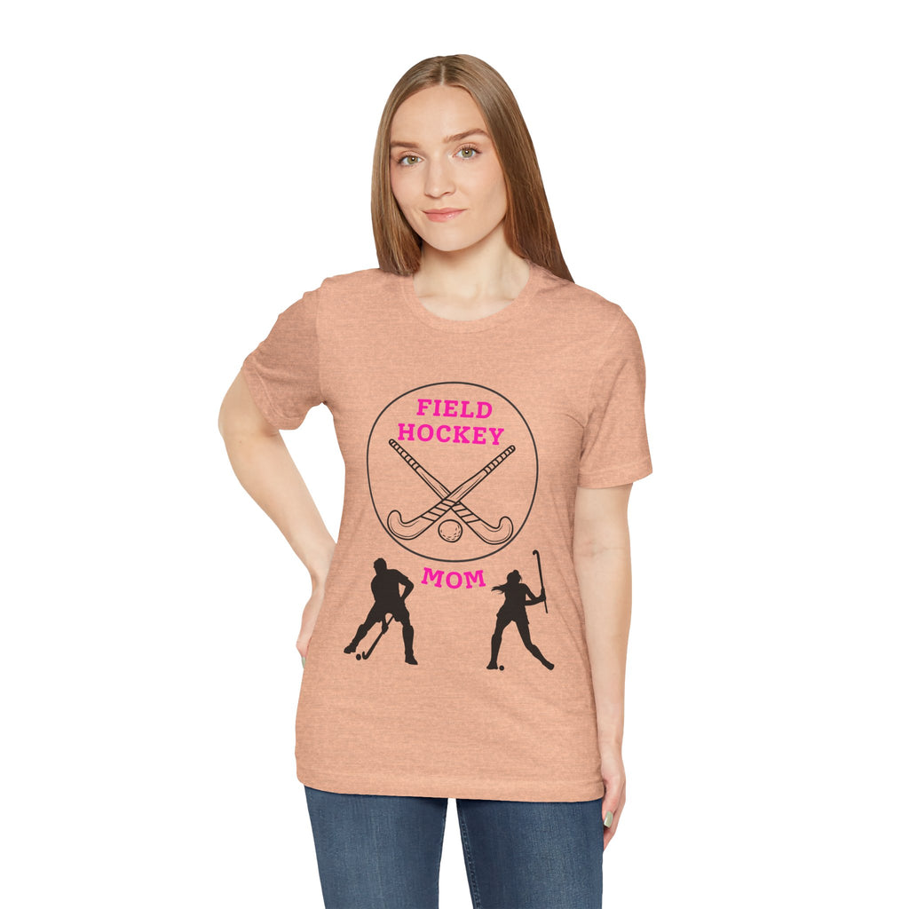 Adult Mom Field Hockey Graphic T-Shirt