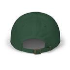 Back view of a spruce cap with an adjustable strap.