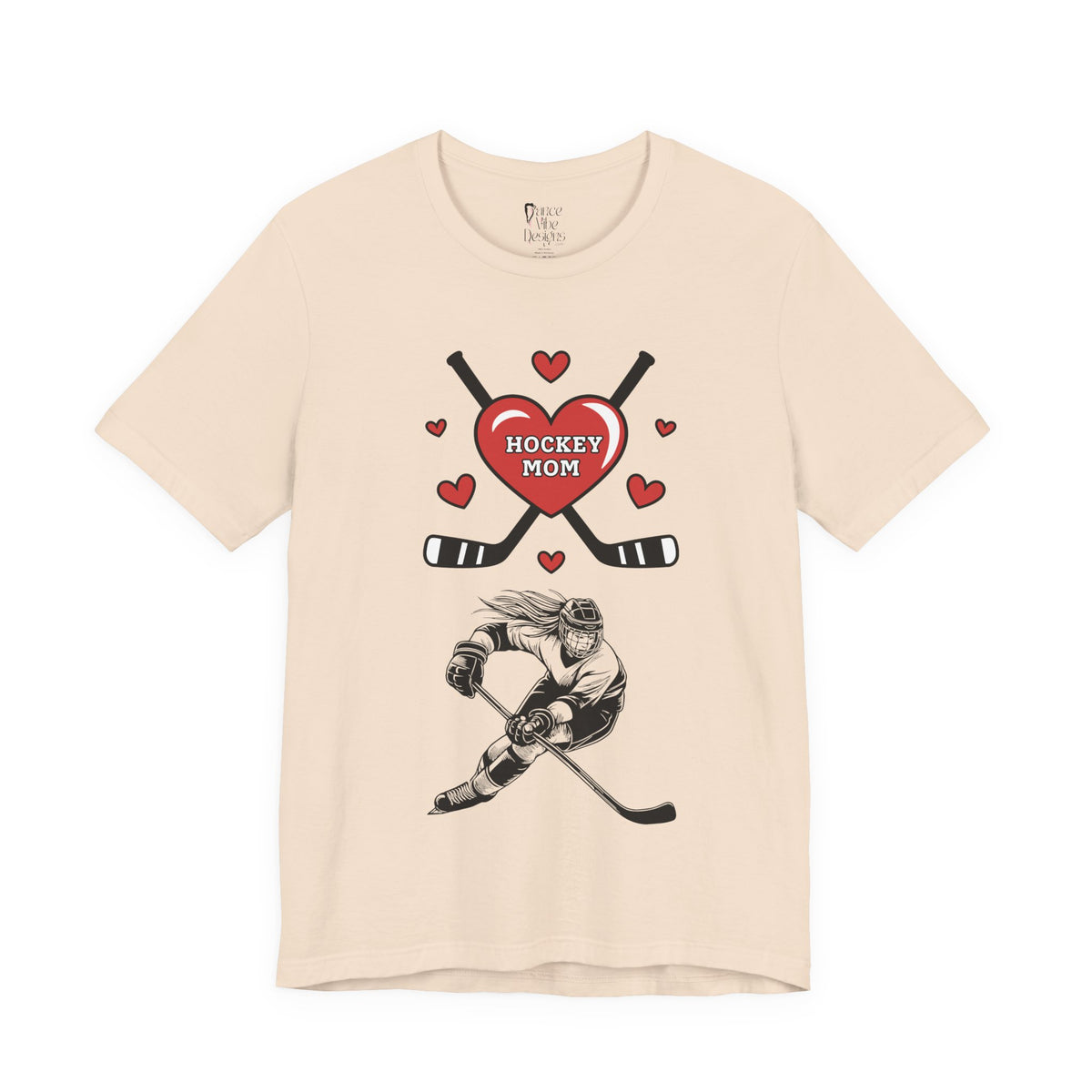 Adult Mom Hockey Daughter Graphic T-Shirt
