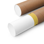 Rolled up Showtime poster wall art in sturdy brown shipping tube