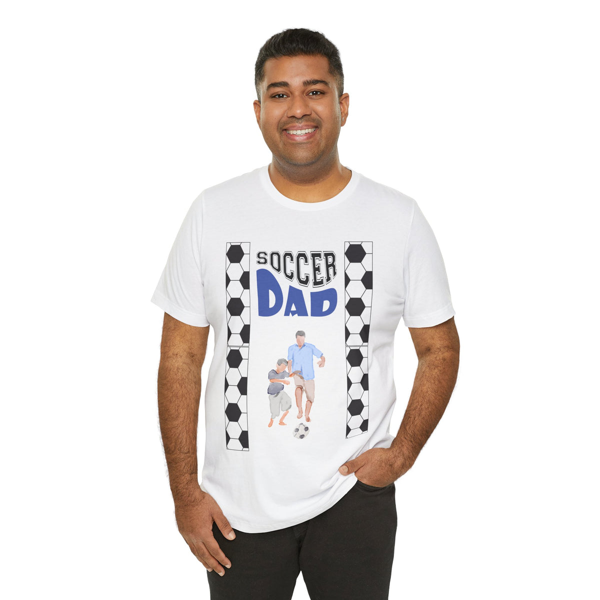 Adult Dad Soccer Son Sportswear Graphic T-Shirt