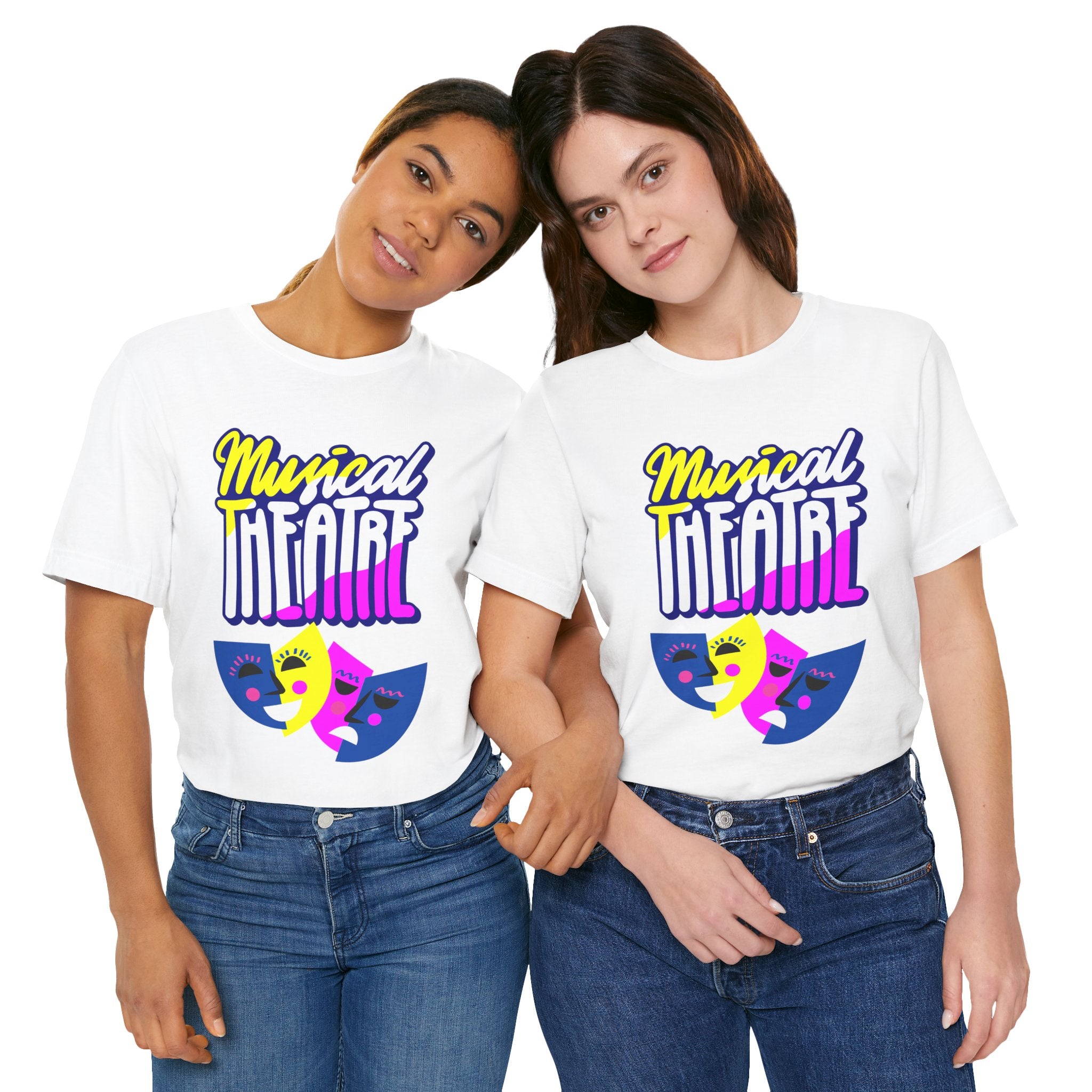 Adult Musical Theater Rainbow Mask Graphic T-Shirt