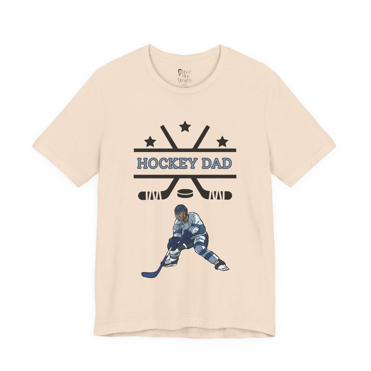 Adult Dad Hockey Son Graphic T-Shirt - Unisex Bella + Canvas 3001 Crew Neck Tee