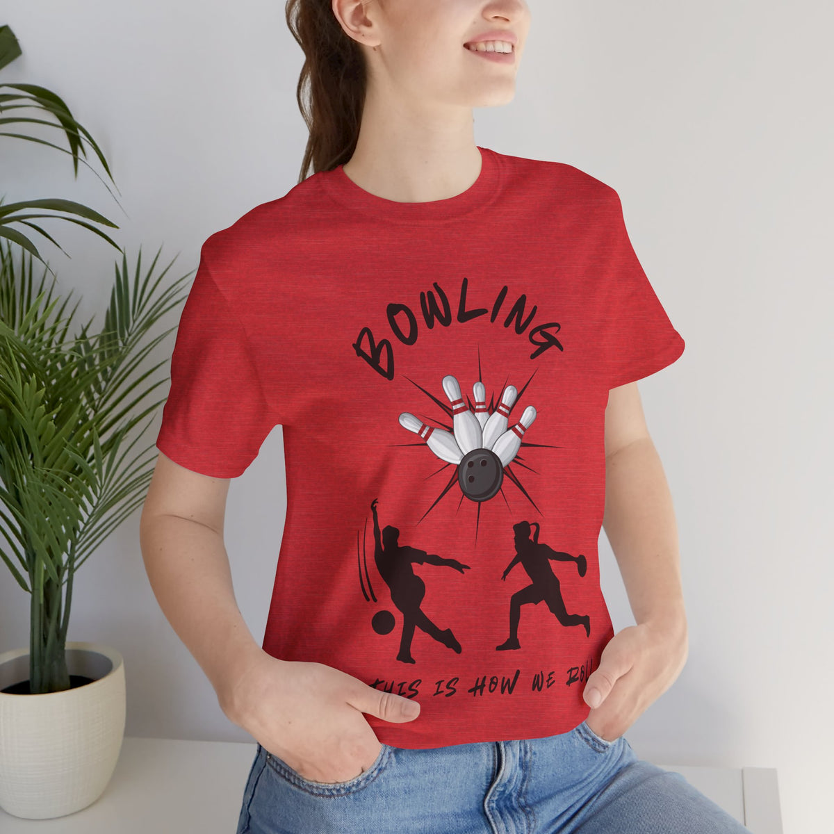 Adult Bowling This Is How We Roll Graphic T-Shirt
