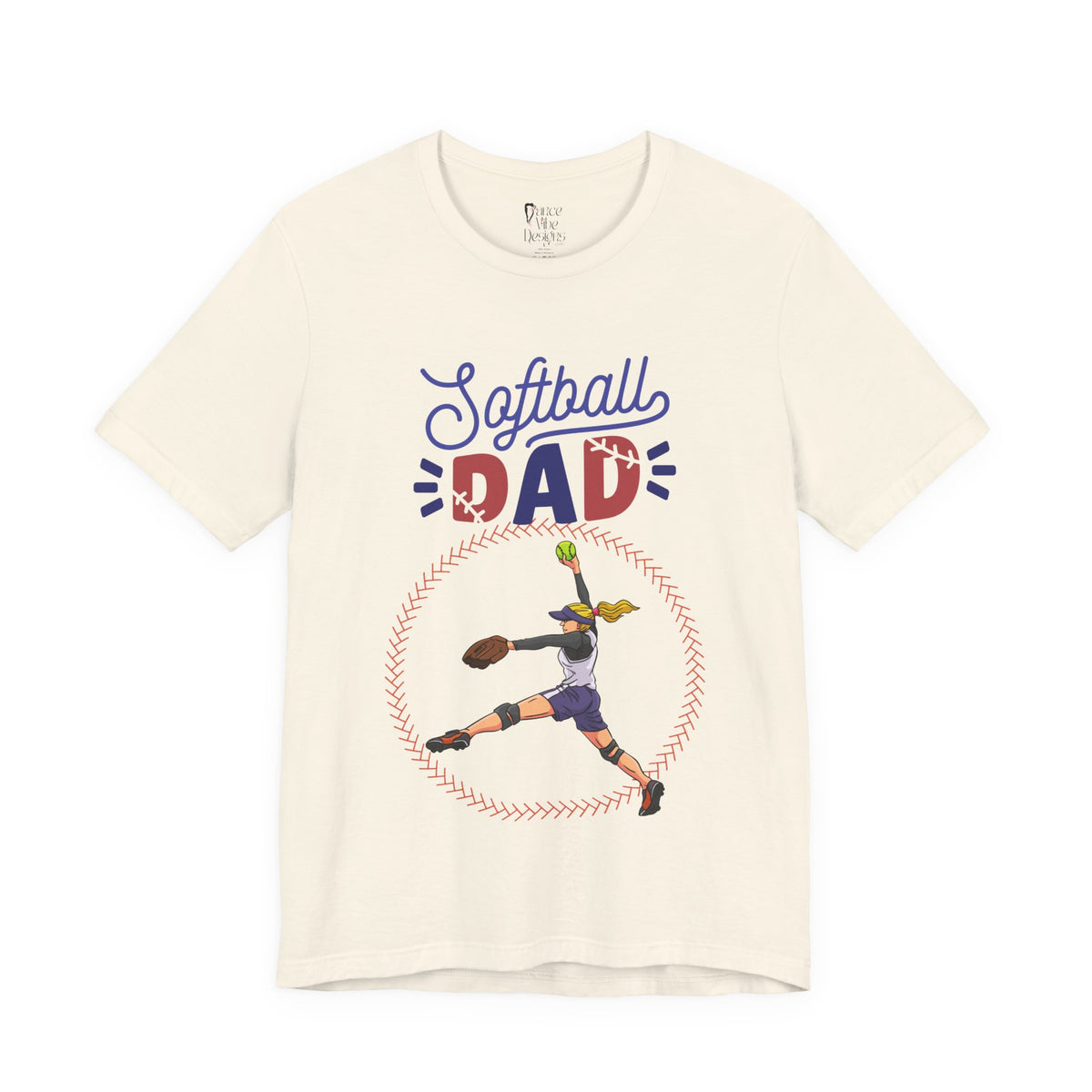 Adult Dad Softball Graphic T-Shirt