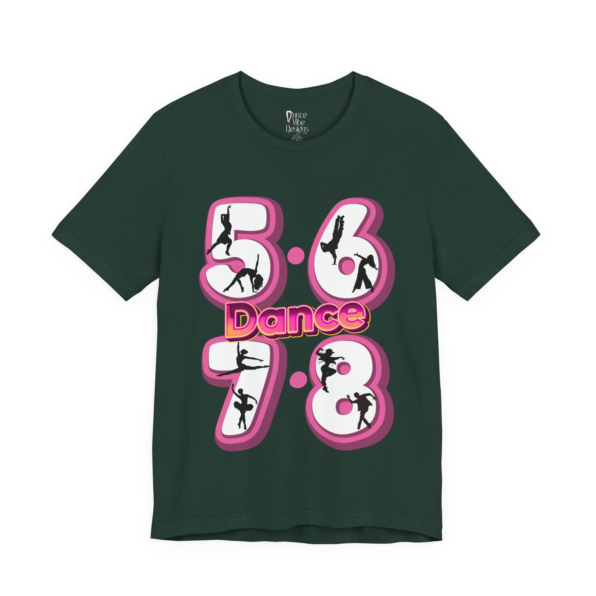 Adult 5 6 7 8 Dance Graphic T-Shirt