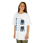 Young girl wearing a youth Gildan 5000B heavy cotton t-shirt in white with dancing Hip Hop Couples