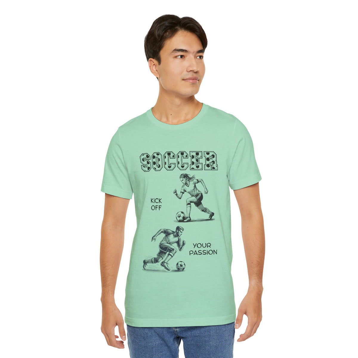 Adult Soccer Kick Off Your Passion Graphic T-Shirt