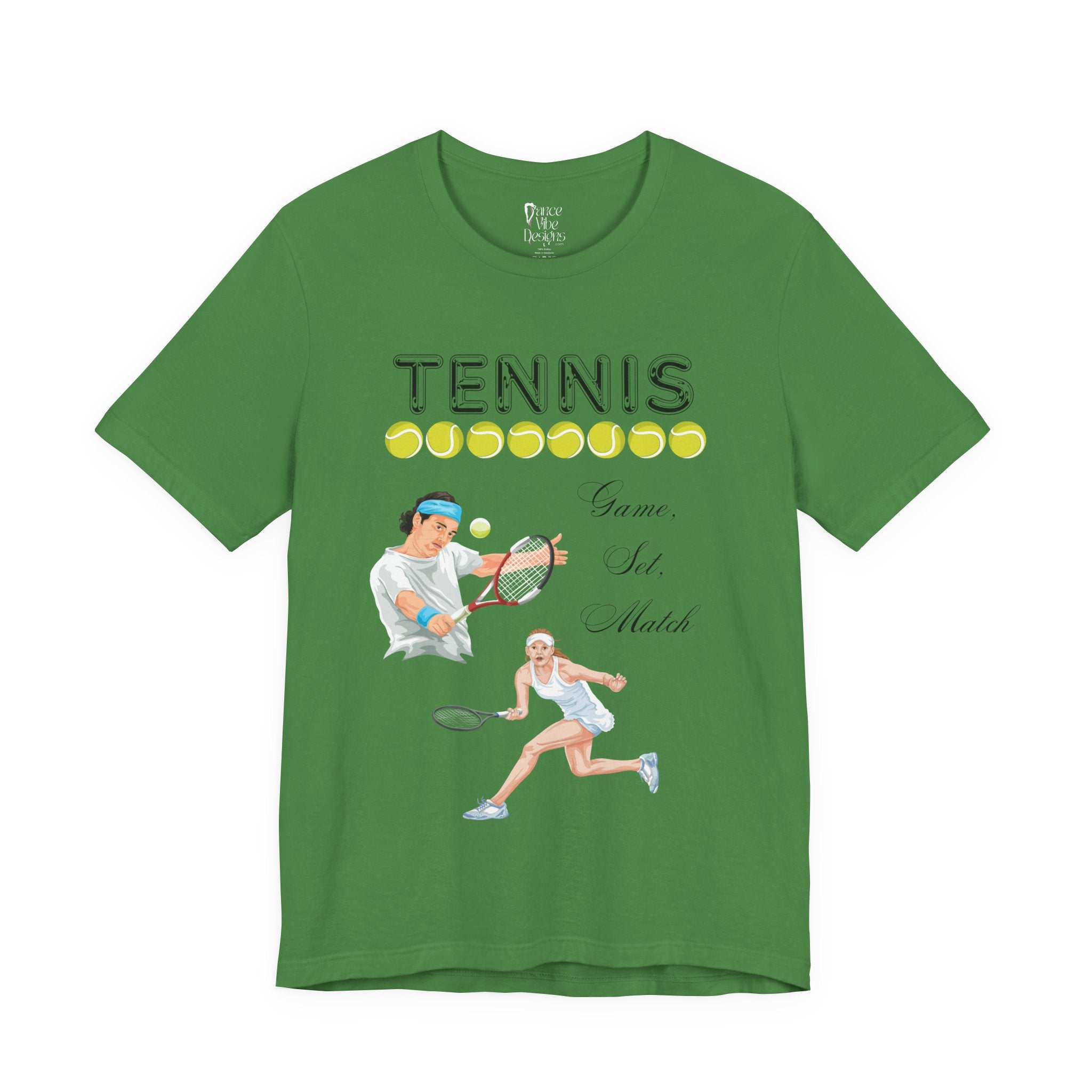 Adult Tennis Game Set Match Graphic T-Shirt