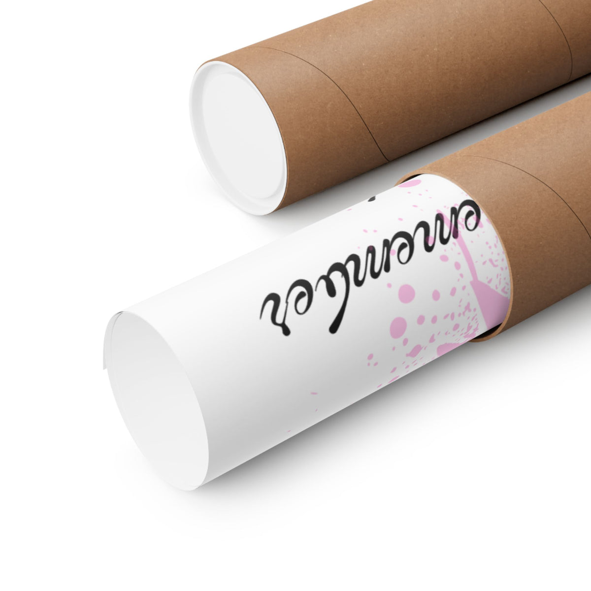 A Dancer's Prayer wall art poster rolled up view in sturdy brown shipping sleeve