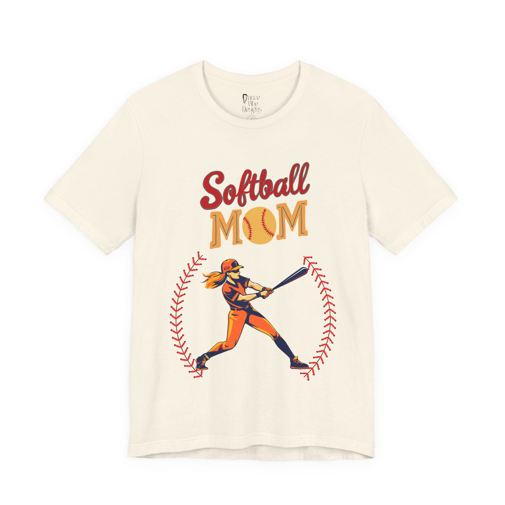 Adult Mom Softball Graphic T-Shirt
