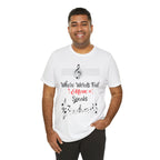 Adult Where Words Fail Music Speaks Graphic T-Shirt